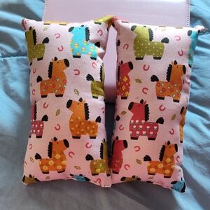 Colorful Horse Print Boot Pillows